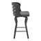 Armen Living Verne 26" Swivel Gray Faux Leather and Black Wood Bar Stool LCVRBABLGR26 - alternate 4